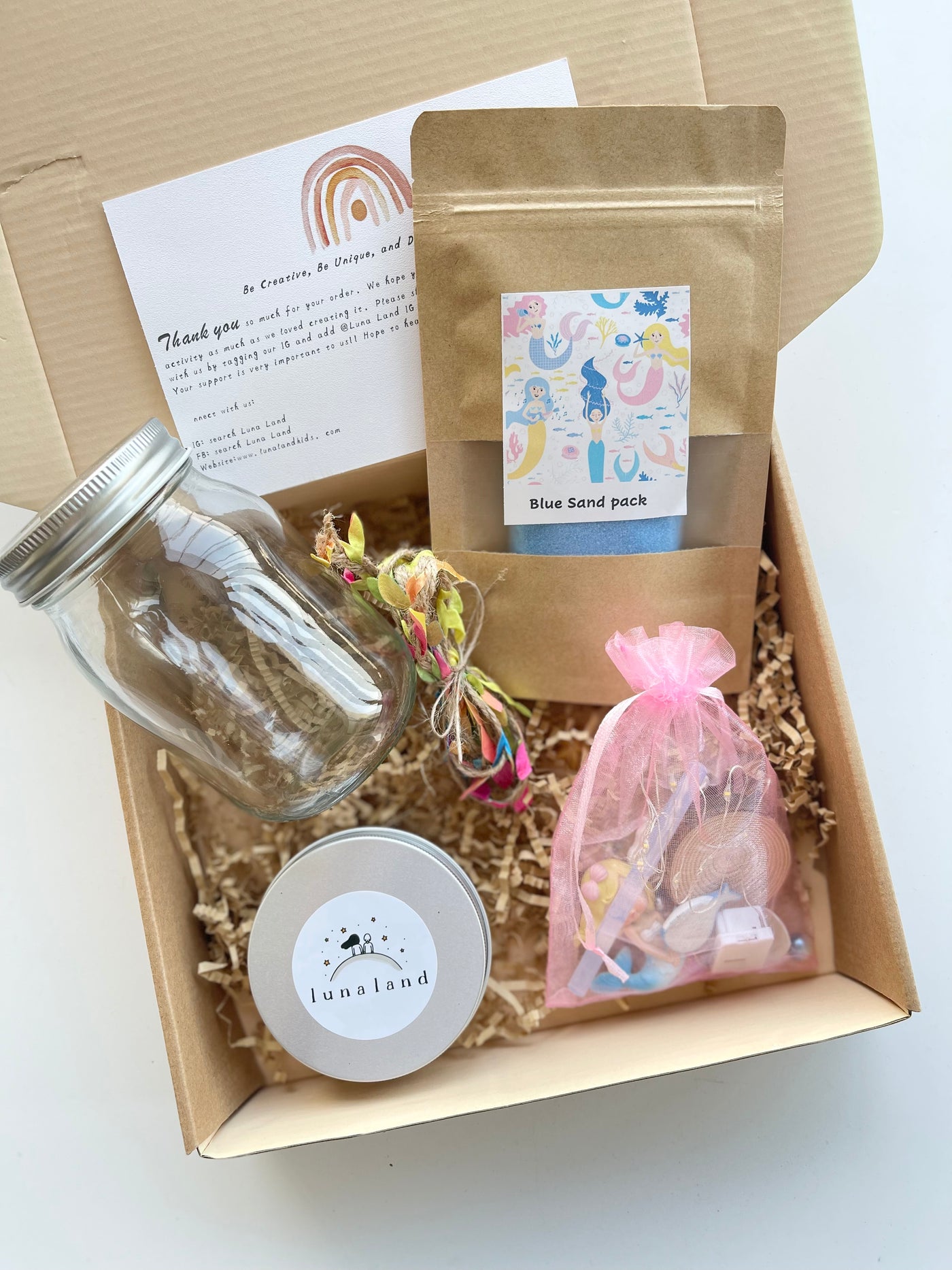 Mermaid light jar creation kit