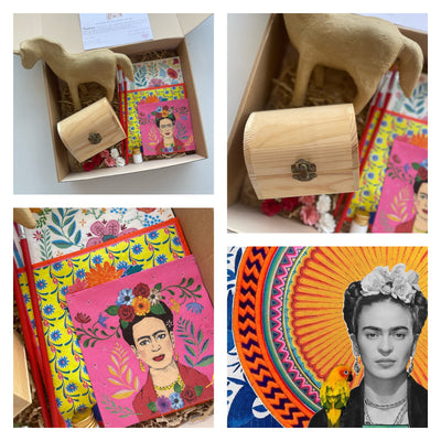 World artist theme collection (Inspired by [Artist Frida Kahlo]: create your jewlery box & unicorn artwork