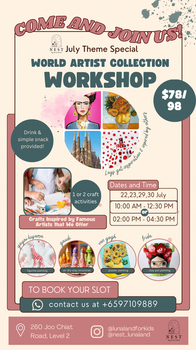 [1 craft activity] World artist Collection theme workshop