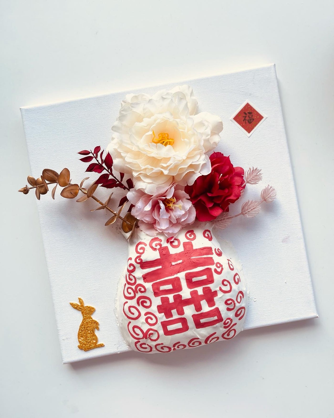 CNY Theme 3D Flower & Canvas Ginger Jar Creation Kit